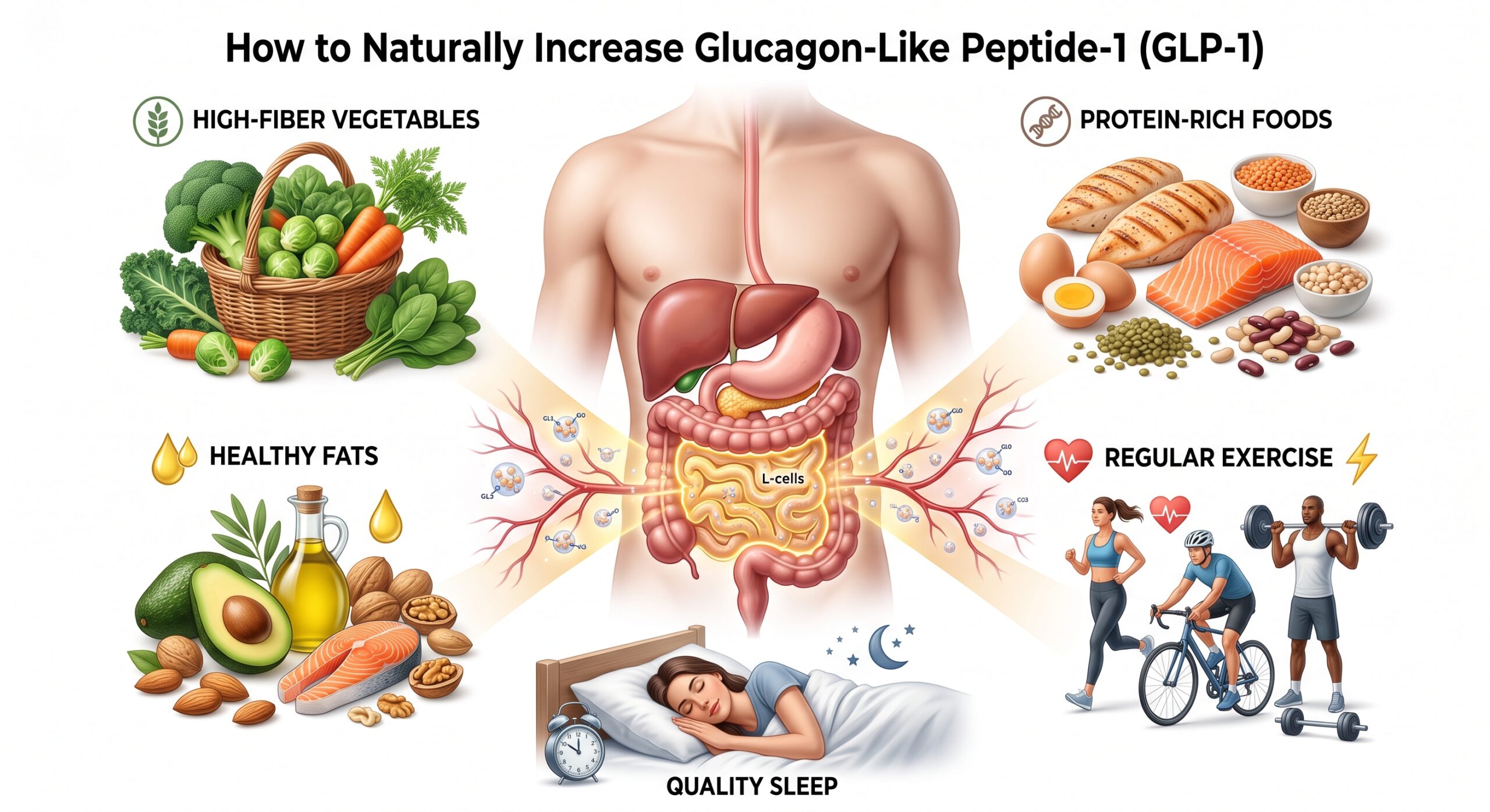 how to naturally increase glucagon like peptide 1