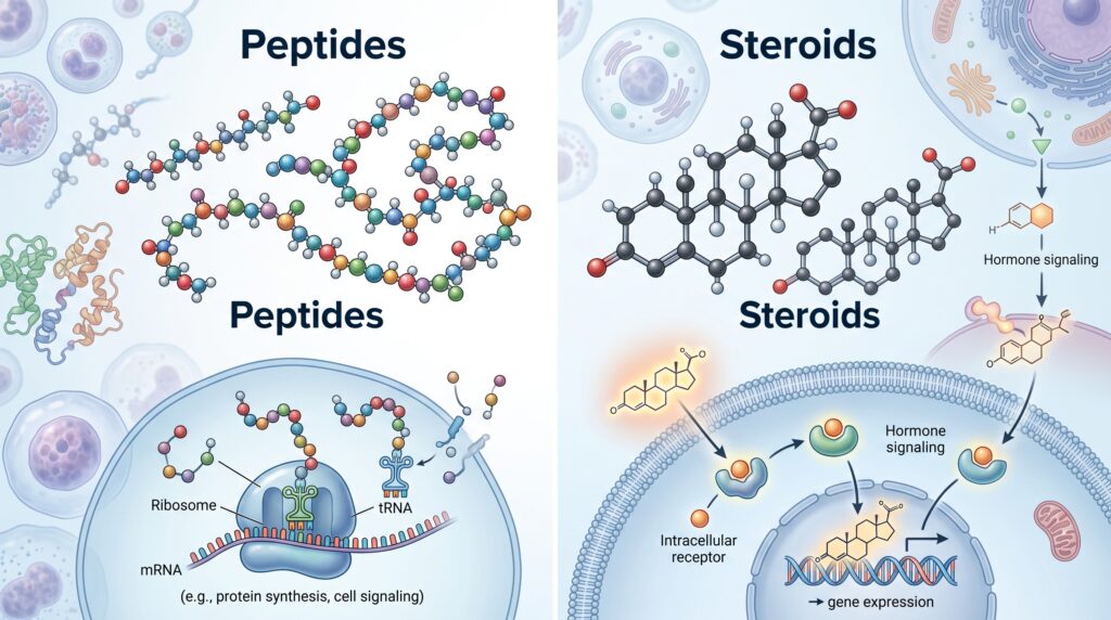 what are peptides steroids